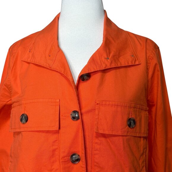Cabi Resort Jacket Orange Button Front Lightweight Size Small - Picture 5 of 8
